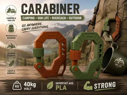 Heavy Duty Camping Carabiner | 40kg Tested
