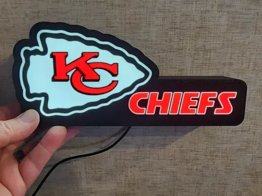 Kansas City Chiefs LED Lightbox - Two Sizes