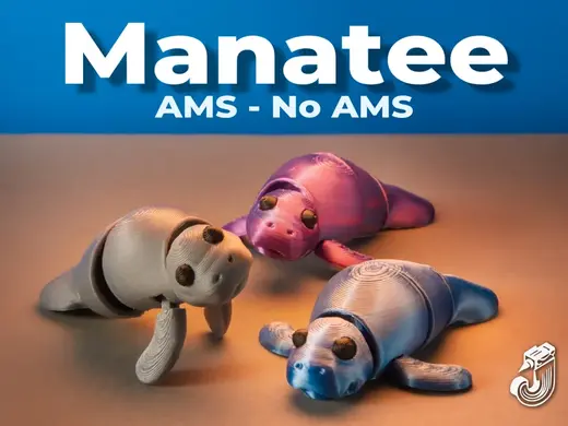 Articulated Manatee & Keychain