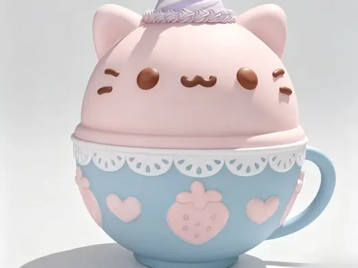 茶杯猫猫漏斗收纳二合一