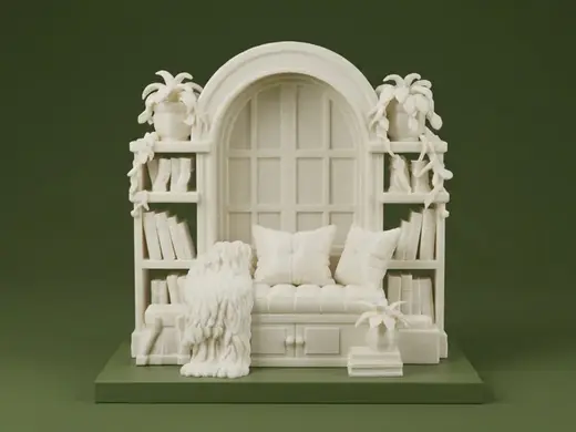 Dollhouse Cozy Reading Nook Scale 1:12
