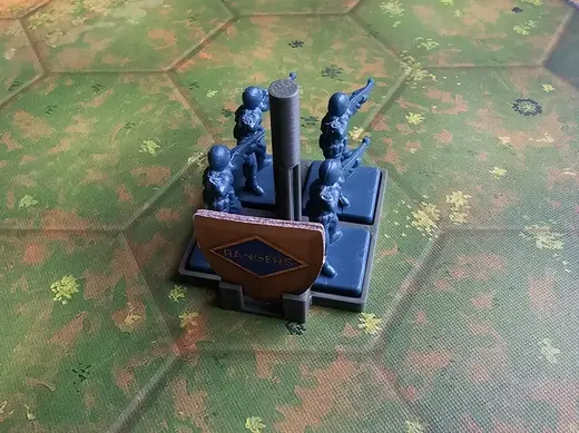 Mémoire 44 - Plateau soldat X4 + porte badge