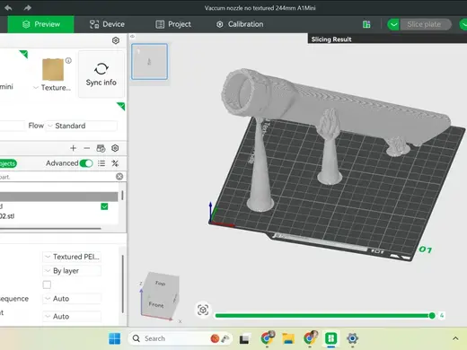 Untextured Nozzle for A1Mini w/Supports