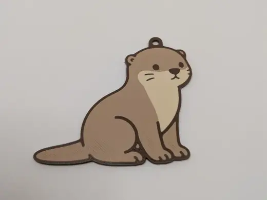 Cozy Critters Keychain — River Otter