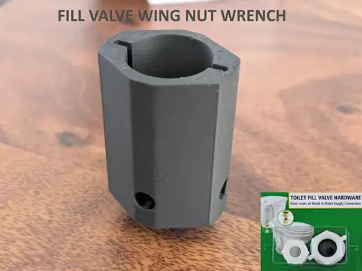 Toilet Fill Valve Wingnut Wrench (Tight Clearance)