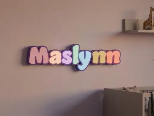 Namenlampe Maslynn | LED Lampe fürs Kinderzimmer
