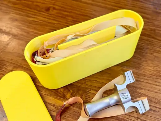 Tangle-Free Slingshot Rubber Band Box