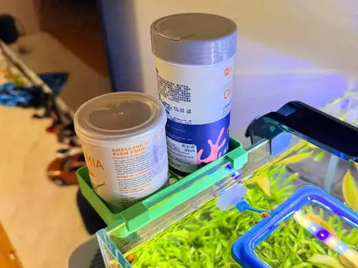 鱼缸置物盒 放置鱼食罐(支持根据鱼缸厚度定制)