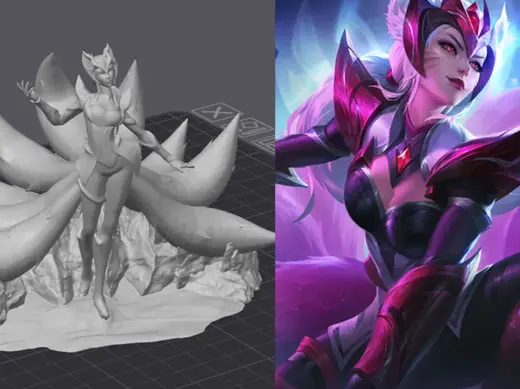Challanger Ahri statue League of Legends