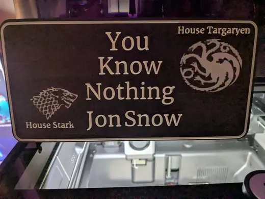 You Know Nothing Jon Snow Sign
