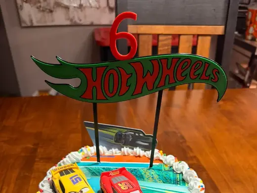 Birthday Cake Topper Age 6