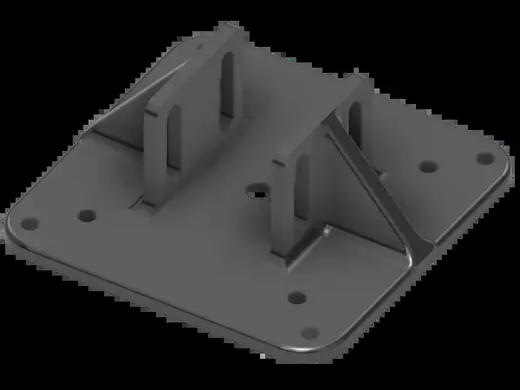 100/75mm Vesamount für 40x40 Aluprofil