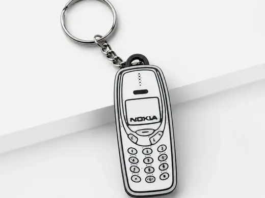 retro Nokia-inspired 3D keychain