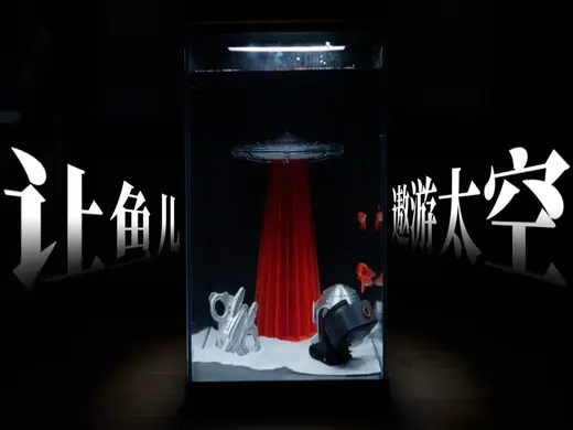 小米鱼缸二代布景,科幻场景,月球基地