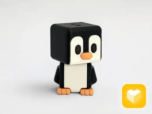 Cubic Penguin | CubicPets #006 | Keychain