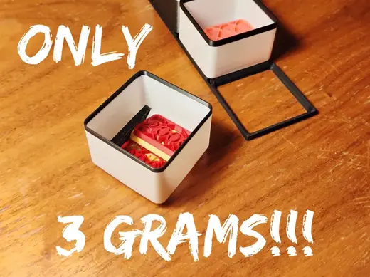 4x4x3 Lightest Gridfinity Bin Filament Friendly