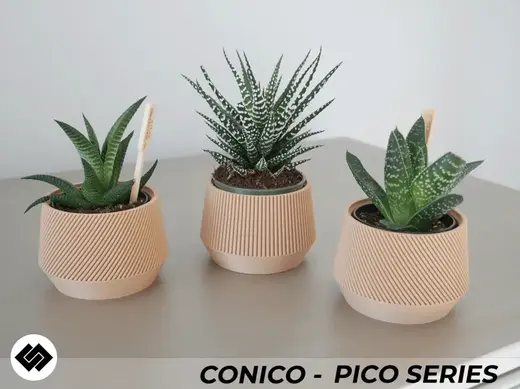 Conico Series Triple Planter Set
