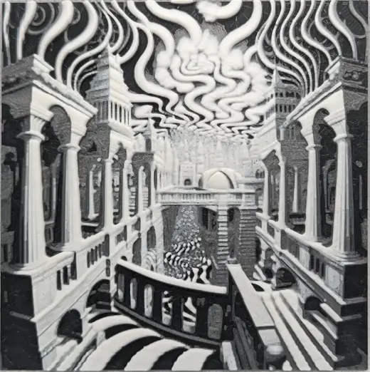 Hall of Optical Illusion HueForge Art