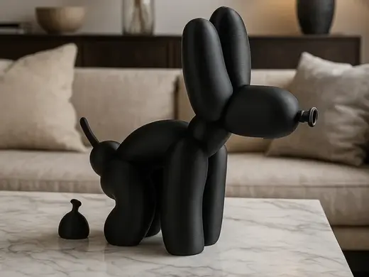 Balloon Dog Poop Sculpture – Funny Pop Art Decor