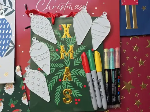 Christmas Bauble Tree Ornament Coloring Set 43