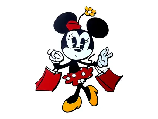 Minnie Mouse Shopping 2D Wall Art Cute Girly Decor