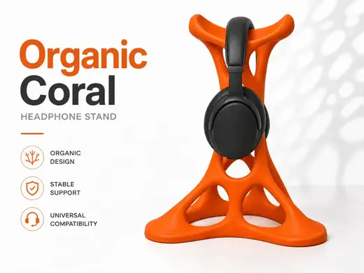 Organic Coral Headphone Stand