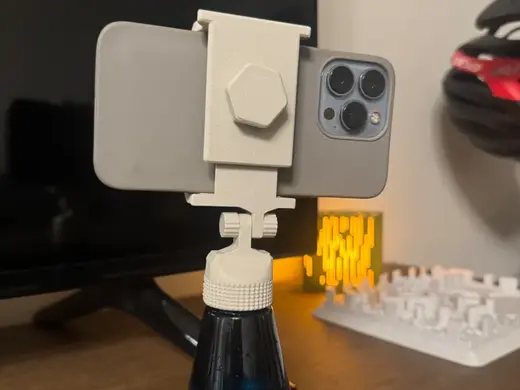 Anywhere tripod with water bottle