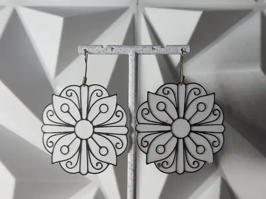 Aretes Caleidoscopio Blanco