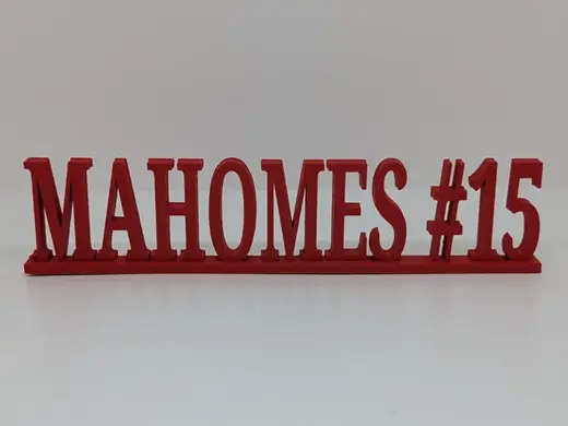 Kansas City Chiefs Patrick Mahomes Name Sign