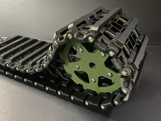 Tank track link and drive sprocket