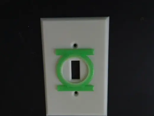 Wall Plate with Green Lantern Logo