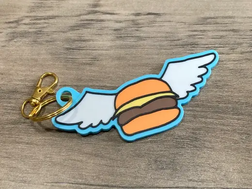 Bob's Burgers Flying Hamburger Keychain