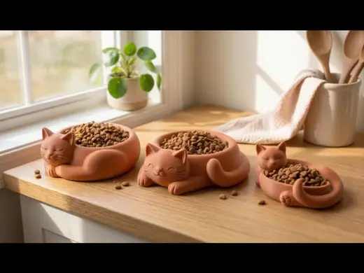 dry food cat bowl