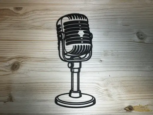 Vintage Microphone Wall Art