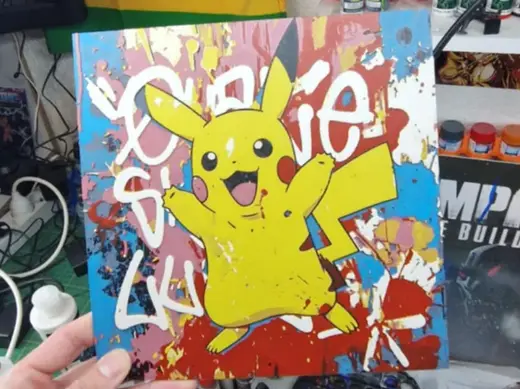 Pokemon Hueforge - Pikachu Street Art