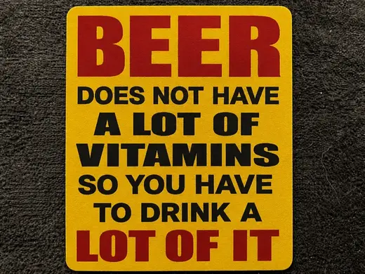 Beer Fridge Magnet / Sign - Beer Vitamins