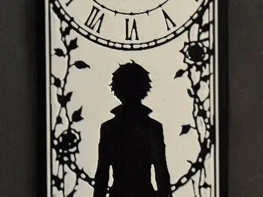 Wonderland Clock Bookmark – Black & White Fantasy
