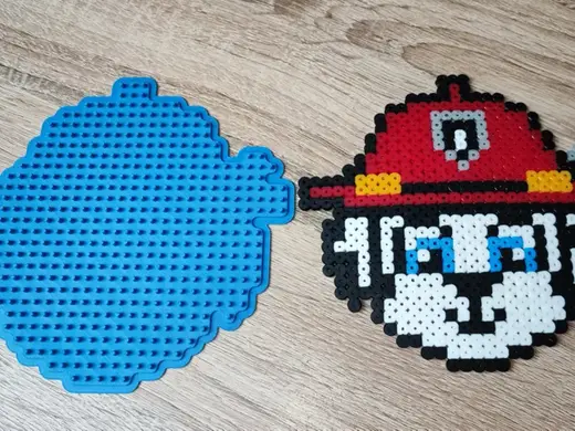 Paw Patrol Marshall Hama Pearls beads plate
