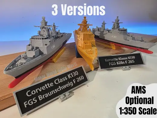 German K130 Corvette Braunschweig Class 1:350