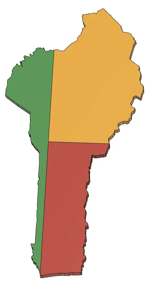 Benin Country Magnet (parametric)