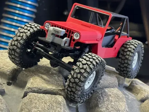 scx 24 stretched Willys Jeep body