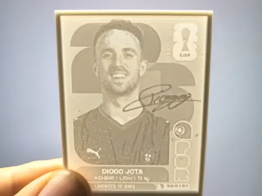 Cromo en 3D de Diogo Jota (Album Panini 2026)