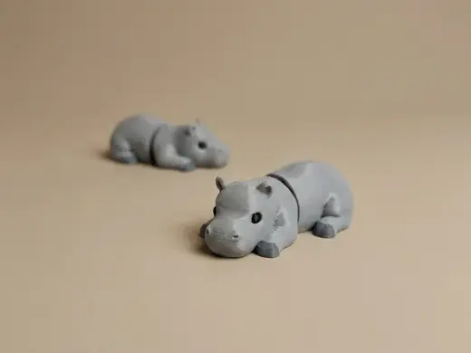 Flexi Hippopotamus Keychain
