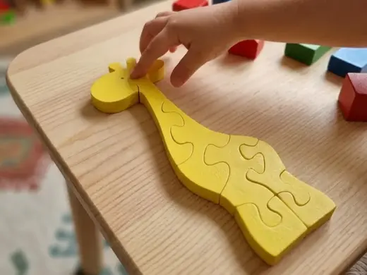 3D Wooden-Style Giraffe Puzzle