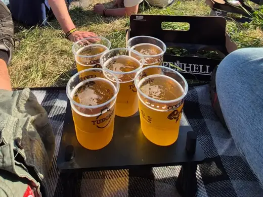 Festival Table – Adjustable Legs & 5 Cup Holders