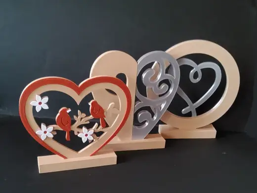valentine heart sculptures