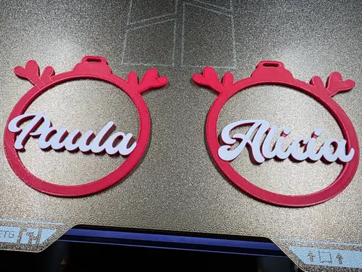 Bola Navidad Reno Personalizable