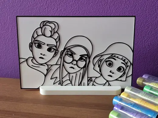 Kpop Squad Friends Looking Rumi Mira Zoey