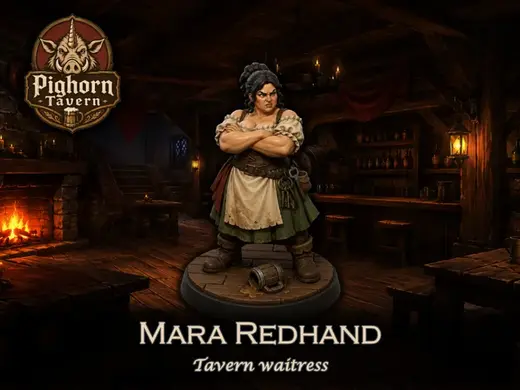 0.2 Pighorn Tavern Waitress 28mm 32mm miniature