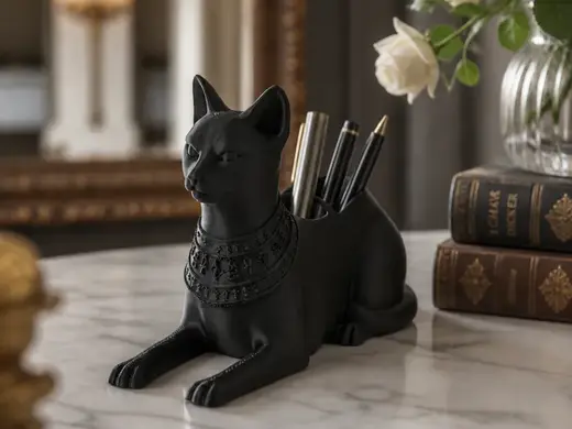 Ancient Egyptian Cat Organizer - Sleek Home Decor